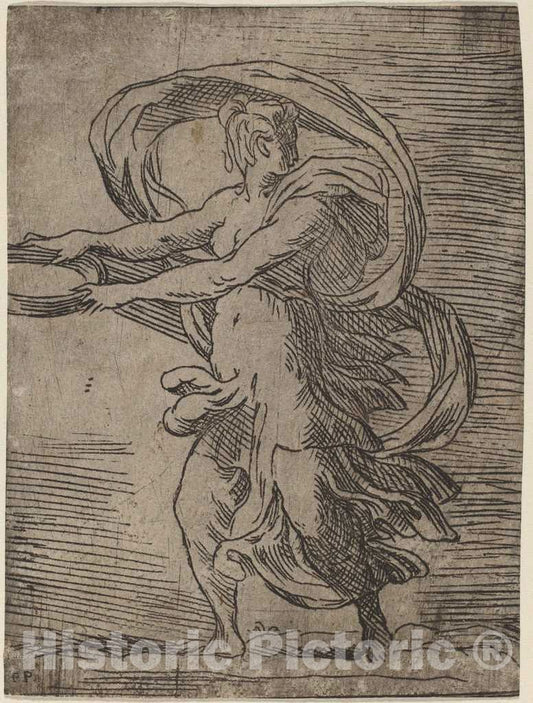 Art Print : Woman Carrying a Tray, c.1529 - Vintage Wall Art