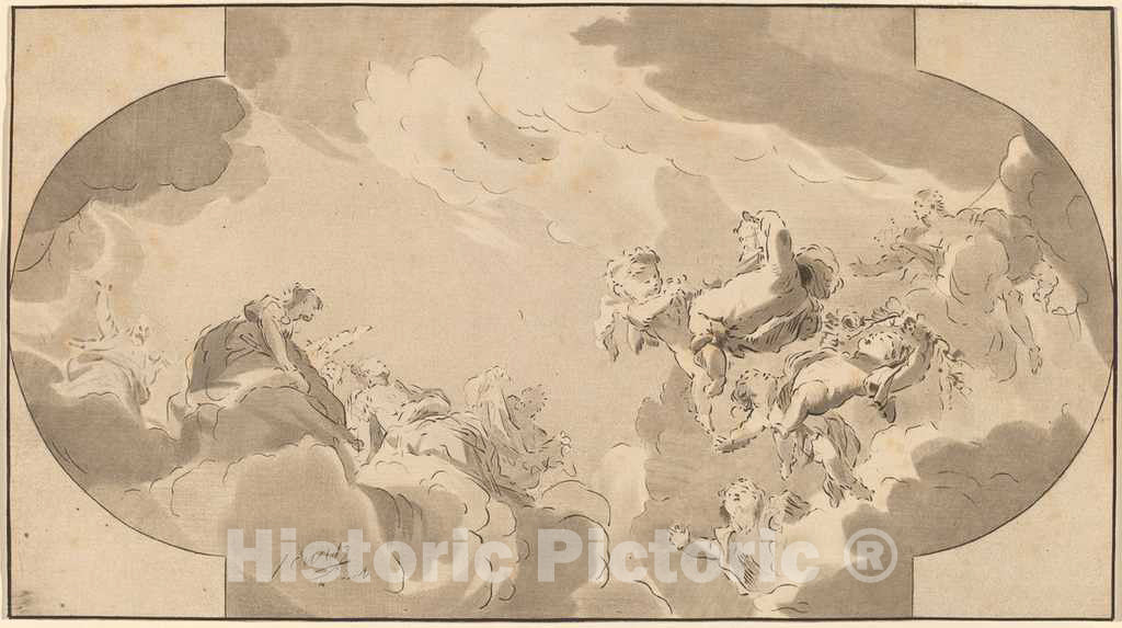 Art Print : Schreuder After de Wit, Ceiling Decoration - Vintage Wall Art