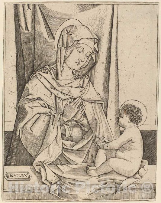 Art Print : Benedetto Montagna, The Virgin and Child, c. 1502 - Vintage Wall Art