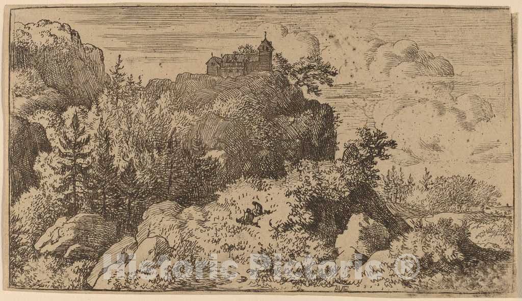 Art Print : Allart Van Everdingen, Firs in The Defile, c.1651 - Vintage Wall Art