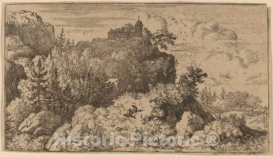 Art Print : Allart Van Everdingen, Firs in The Defile, c.1651 - Vintage Wall Art