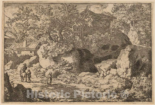 Art Print : Allart Van Everdingen, Peasant on Horseback, c.1651 - Vintage Wall Art
