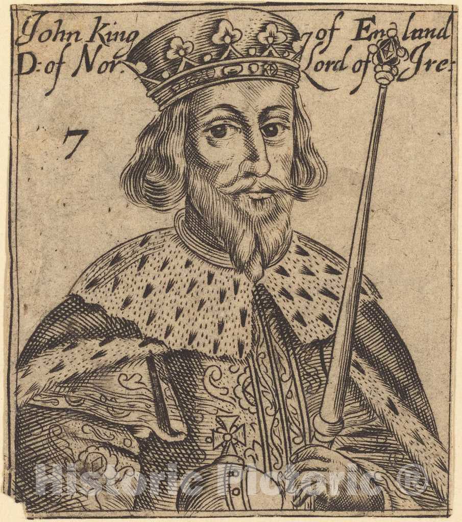 Art Print : John, King of England - Vintage Wall Art