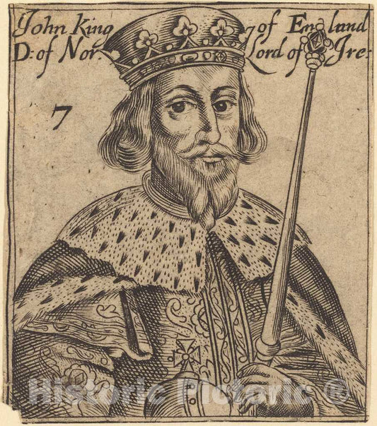 Art Print : John, King of England - Vintage Wall Art
