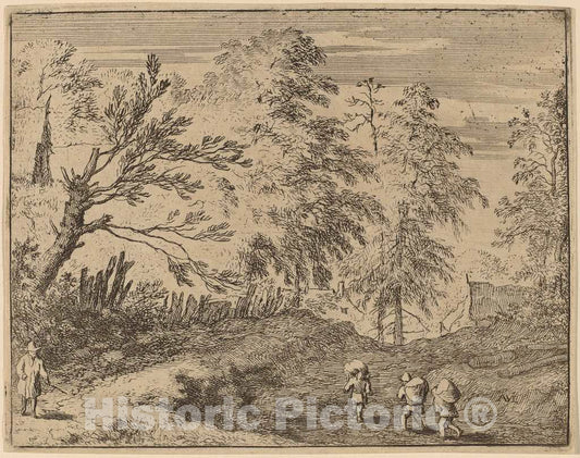 Art Print : Allart Van Everdingen, Three Porters, c.1651 - Vintage Wall Art