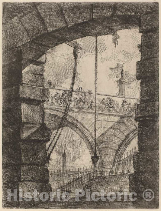 Art Print : Giovanni Battista Piranesi, The Grand Piazza, c.1750 - Vintage Wall Art