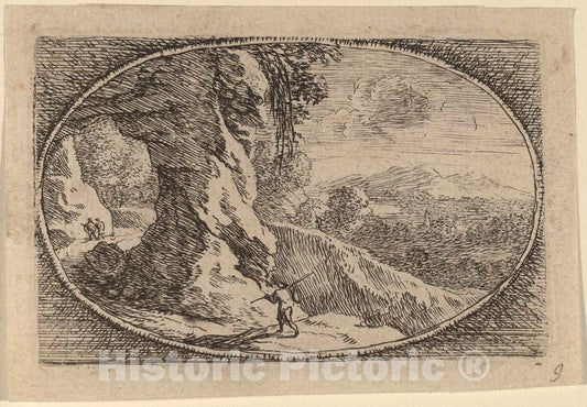 Art Print : Herman Van Swanevelt, The Pierced Rock - Vintage Wall Art