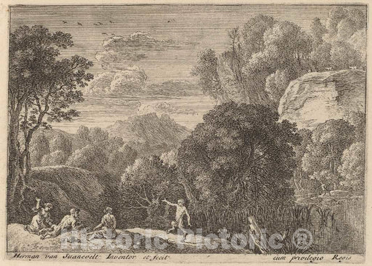Art Print : Herman Van Swanevelt, A Dancing Satyr - Vintage Wall Art