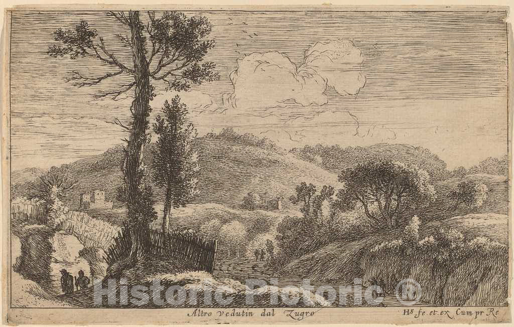 Art Print : Herman Van Swanevelt, Third View of Zugro - Vintage Wall Art