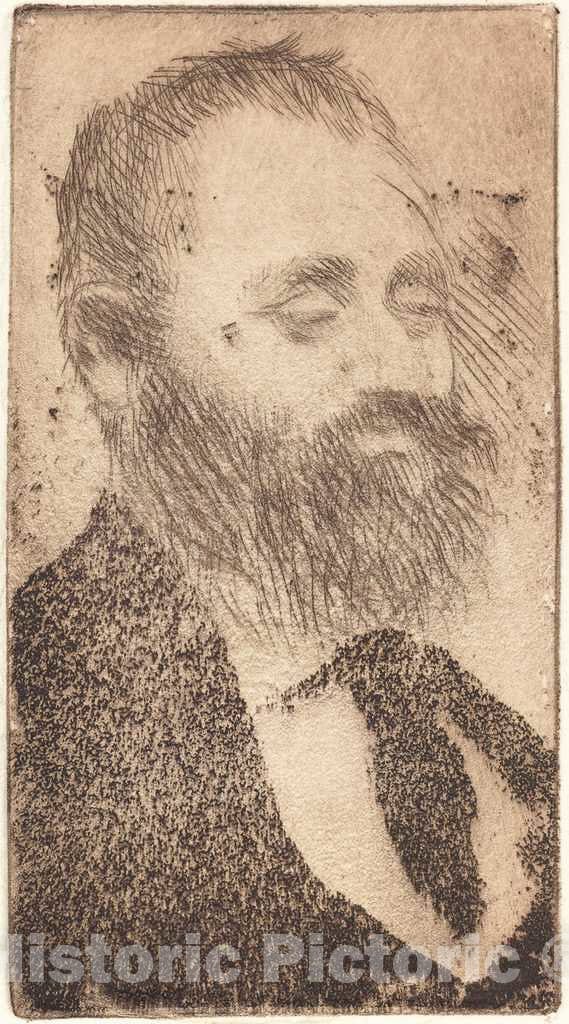 Art Print : Edgar Degas, Alphonse Hirsch, 1875 - Vintage Wall Art