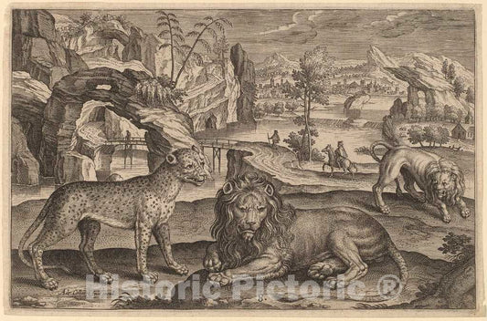 Art Print : Adriaen Collaert, Animalium Quadrupedum - Vintage Wall Art
