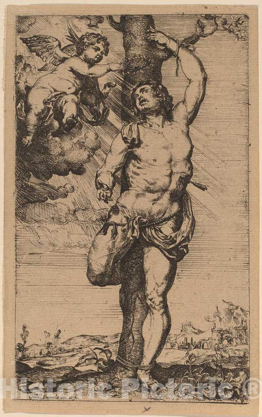 Art Print : Willem Panneels, Saint Sebastian - Vintage Wall Art