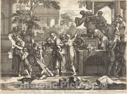 Art Print : SÃ©bastien Bourdon, Vestine nudos, 1658 - Vintage Wall Art