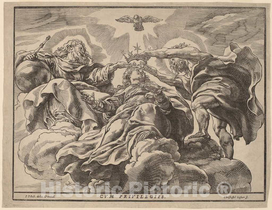 Art Print : Jegher After Rubens, Coronation of The Virgin - Vintage Wall Art