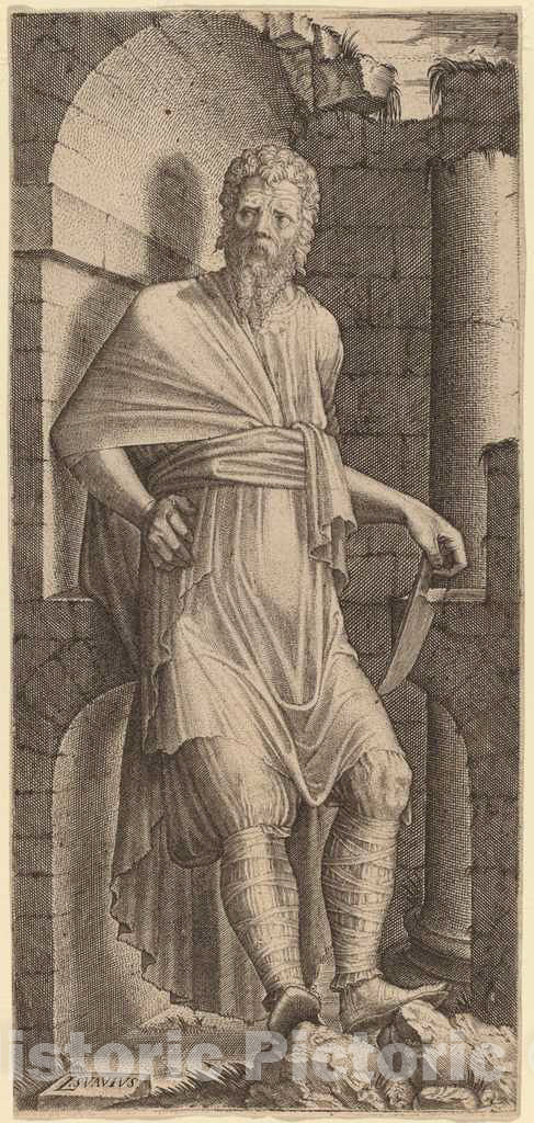 Art Print : Lambert Suavius, Saint Bartholomew, c. 1548 - Vintage Wall Art