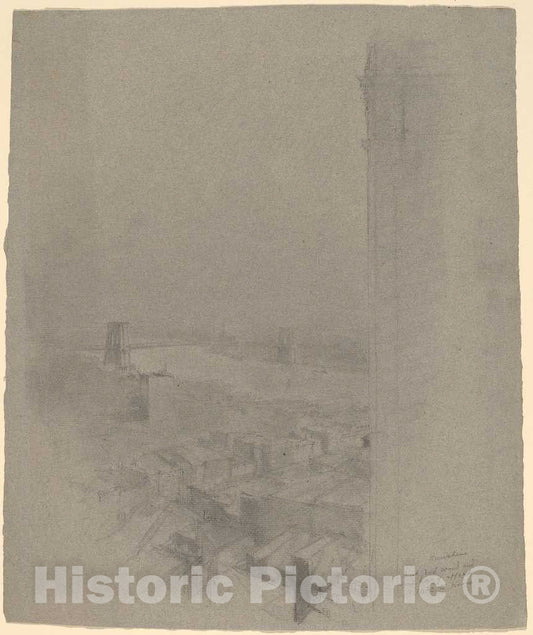 Art Print : Stanford White, Manhattan Bridge - Vintage Wall Art