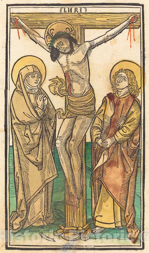 Art Print : Christ on The Cross, c. 1485 - Vintage Wall Art