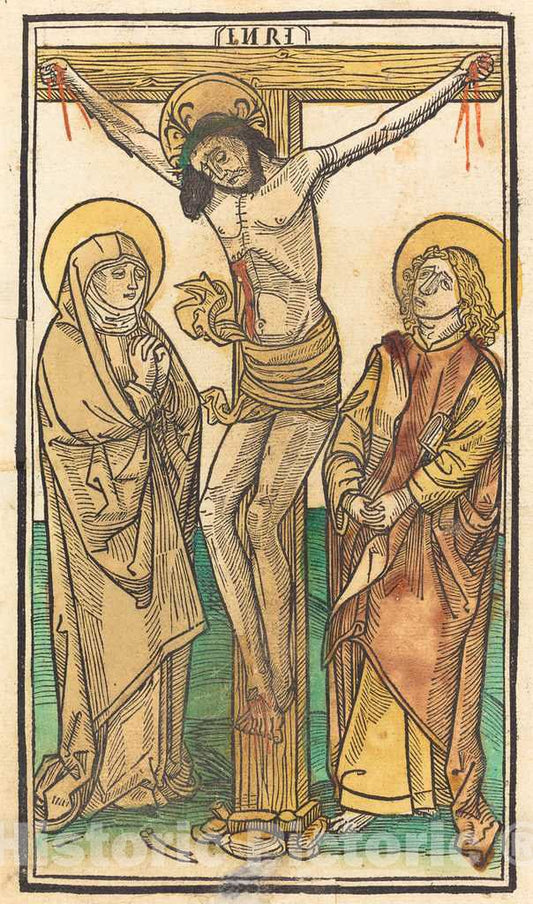 Art Print : Christ on The Cross, c. 1485 - Vintage Wall Art