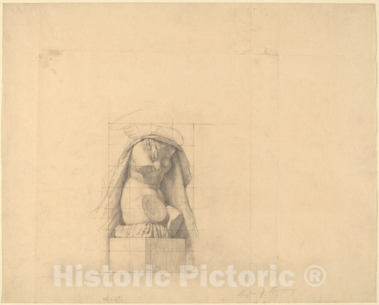 Art Print : Kenyon Cox, Study of a Plaster Torso - Vintage Wall Art