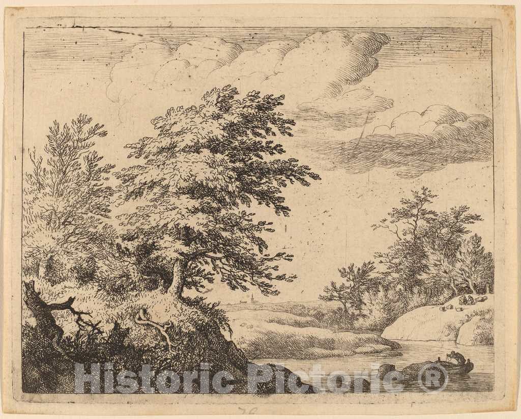 Art Print : Allart Van Everdingen, Winding River, c.1651 - Vintage Wall Art