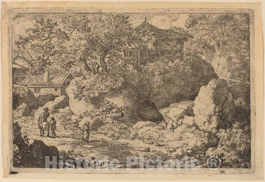 Art Print : Allart Van Everdingen, Peasant on Horseback, c.1651 - Vintage Wall Art