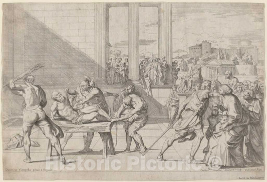 Art Print : Maratta After Domenichino, Martyrdom of Saint Andrew - Vintage Wall Art