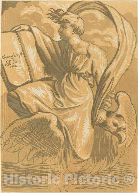 Art Print : Skippe After Parmigianino, Saint John The Evangelist, 1782 - Vintage Wall Art