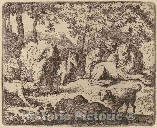 Art Print : Allart Van Everdingen, Reynard is Released to Tell His Story, c.1651 - Vintage Wall Art