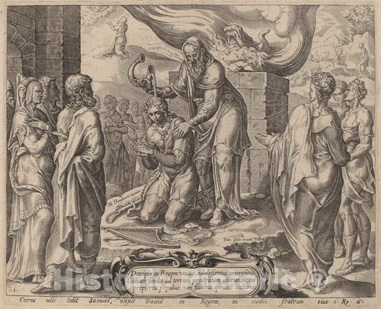 Art Print : Maerten Van Heemskerck, Samuel Anointing David, c.1556 - Vintage Wall Art