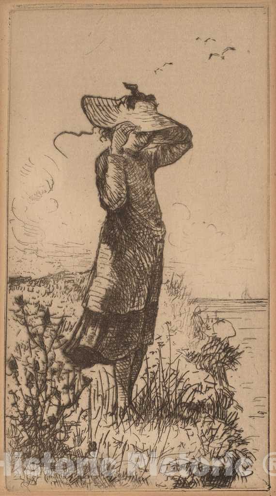 Art Print : Walter Satterlee, A Fresh Breeze from The Sea - Vintage Wall Art