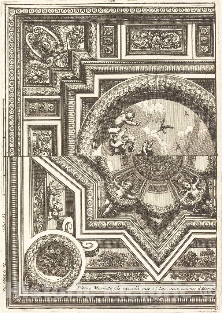 Art Print : Jean Lepautre, Quarts de plafons - Vintage Wall Art