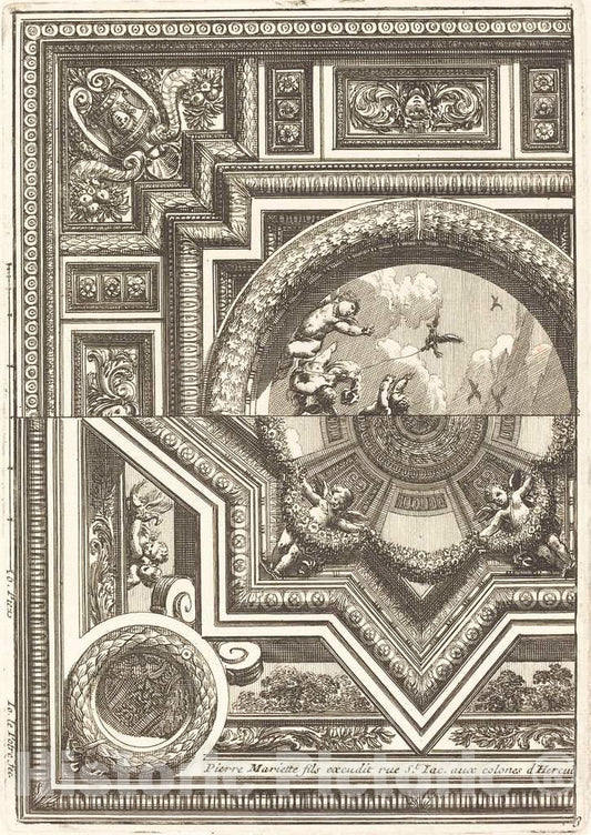 Art Print : Jean Lepautre, Quarts de plafons - Vintage Wall Art