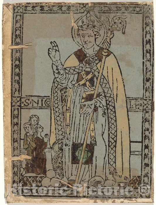 Art Print : Saint Nicolas of Myra, 1470s - Vintage Wall Art