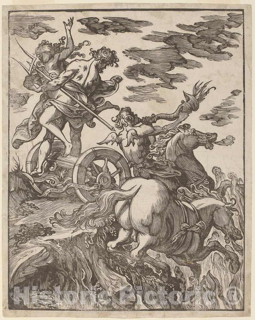 Art Print : Giuseppe Scolari, The Rape of Proserpina, c.1599 - Vintage Wall Art