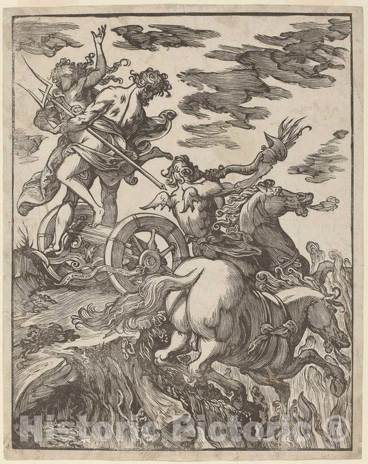 Art Print : Giuseppe Scolari, The Rape of Proserpina, c.1599 - Vintage Wall Art