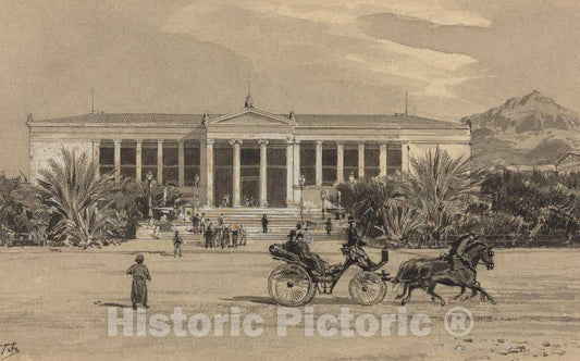 Art Print : Themistocles von Eckenbrecher, University, 1890 - Vintage Wall Art