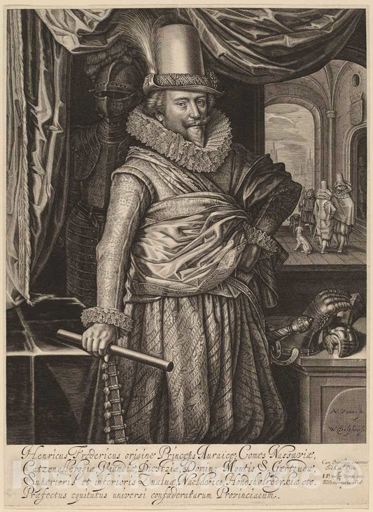 Art Print : Willem Jacobsz Delff, Frederik Hendrik, Prince of Nassau-Orange, 1618 - Vintage Wall Art
