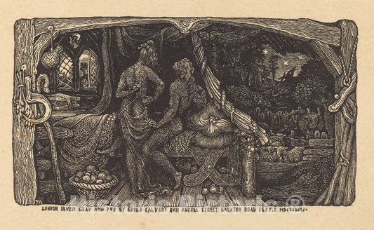 Art Print : Edward Calvert, The Chamber Idyll, 1831 - Vintage Wall Art