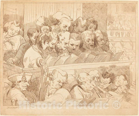 Art Print : Lydia Bates, A Choir Singing, 1784 - Vintage Wall Art