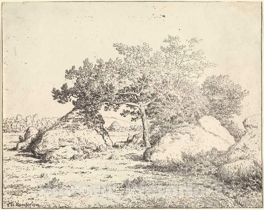 Art Print : ThÃ©odore Rousseau, Le Cerisier de la Plante a Biau, 1855 - Vintage Wall Art