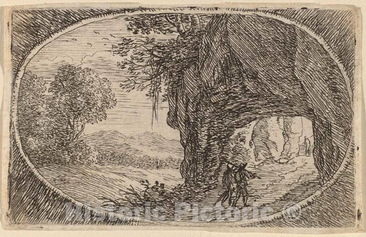 Art Print : Herman Van Swanevelt, The Path Through The Rock - Vintage Wall Art