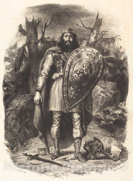 Art Print : EugÃ¨ne Delacroix, VercingÃ©torix, 1829 - Vintage Wall Art