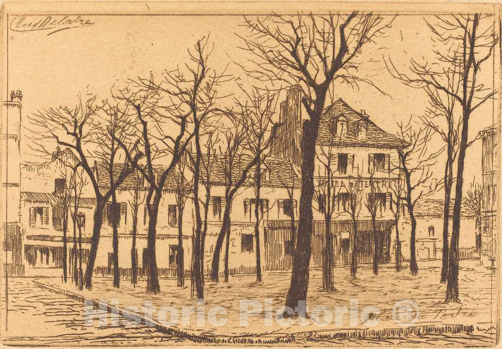 Art Print : Auguste DelÃ¢tre, Place du Tertre - Vintage Wall Art