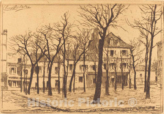 Art Print : Auguste DelÃ¢tre, Place du Tertre - Vintage Wall Art