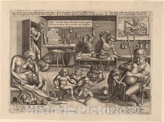 Art Print : Pieter Balten, The Dissolute Household - Vintage Wall Art