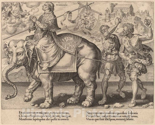 Art Print : Coornhert After Heemskerck, The Triumph of Saint Stephen, 1559 - Vintage Wall Art