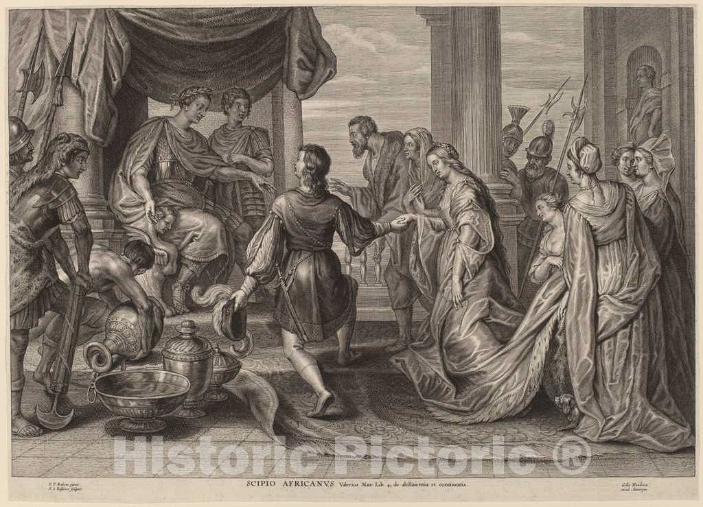 Art Print : Bolswert After Rubens, Scipio Africanus - Vintage Wall Art