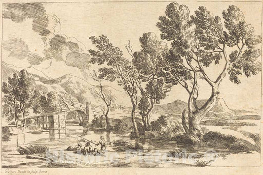 Art Print : Gaspard Dughet, Roman Landscape - Vintage Wall Art