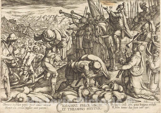 Art Print : Antonio Tempesta, Josaphat Thanking God for His Victory, 1613 - Vintage Wall Art