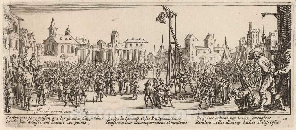 Art Print : Van Schagen After Jacques Callot, The Strappado - Vintage Wall Art